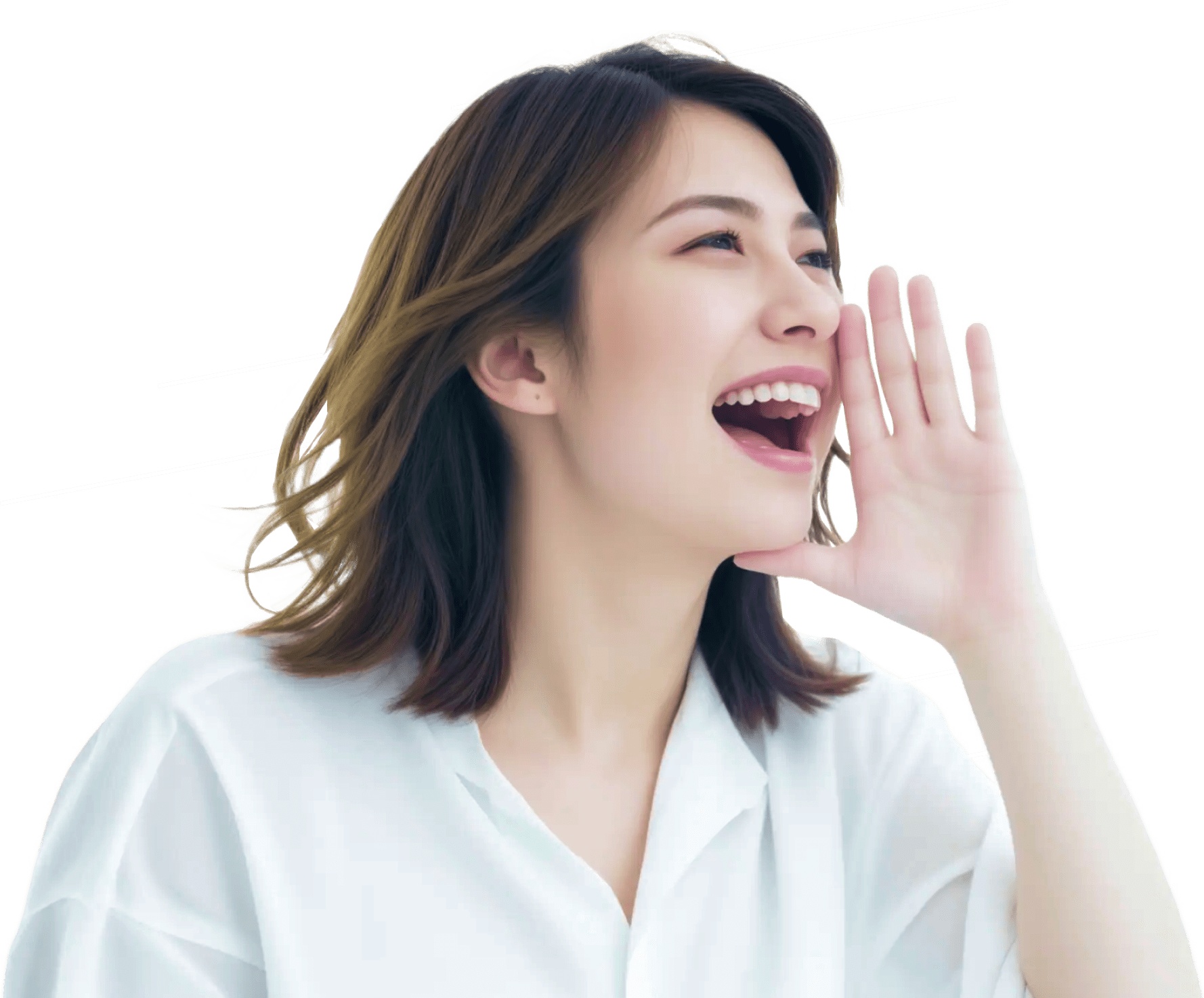 応援する女性のイメージ